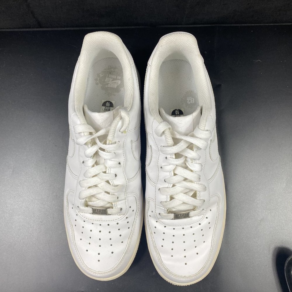 Nike Air Force 1 AF1 Leather Sneaker 31822-111 White Shoes Men Sz 10 - Picture 7 of 9